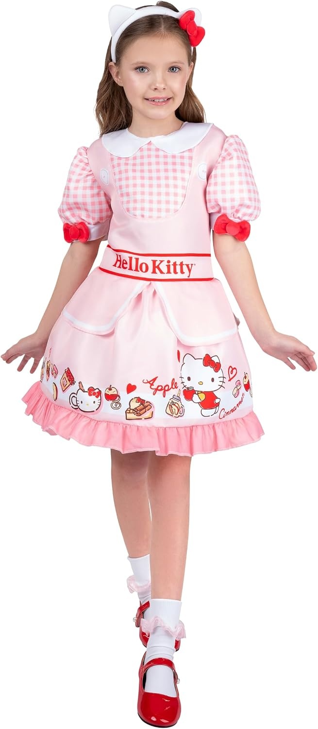 image:imageHello Kitty Official Youth Halloween Dress Premium Quality Printed Dress with HeadbandM 810