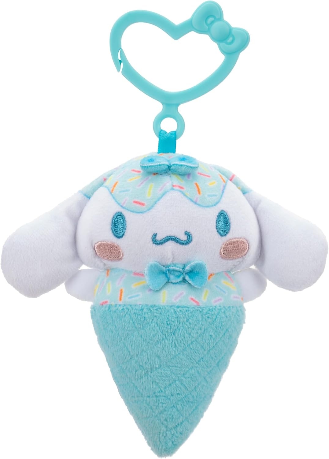 image:imageHello Kitty and Friends 4Pack Ice Cream ClipOn Plush Featuring Hello Kitty Kuromi My Melody and Cinnamoroll with Unique Bow ClipsIce Cream