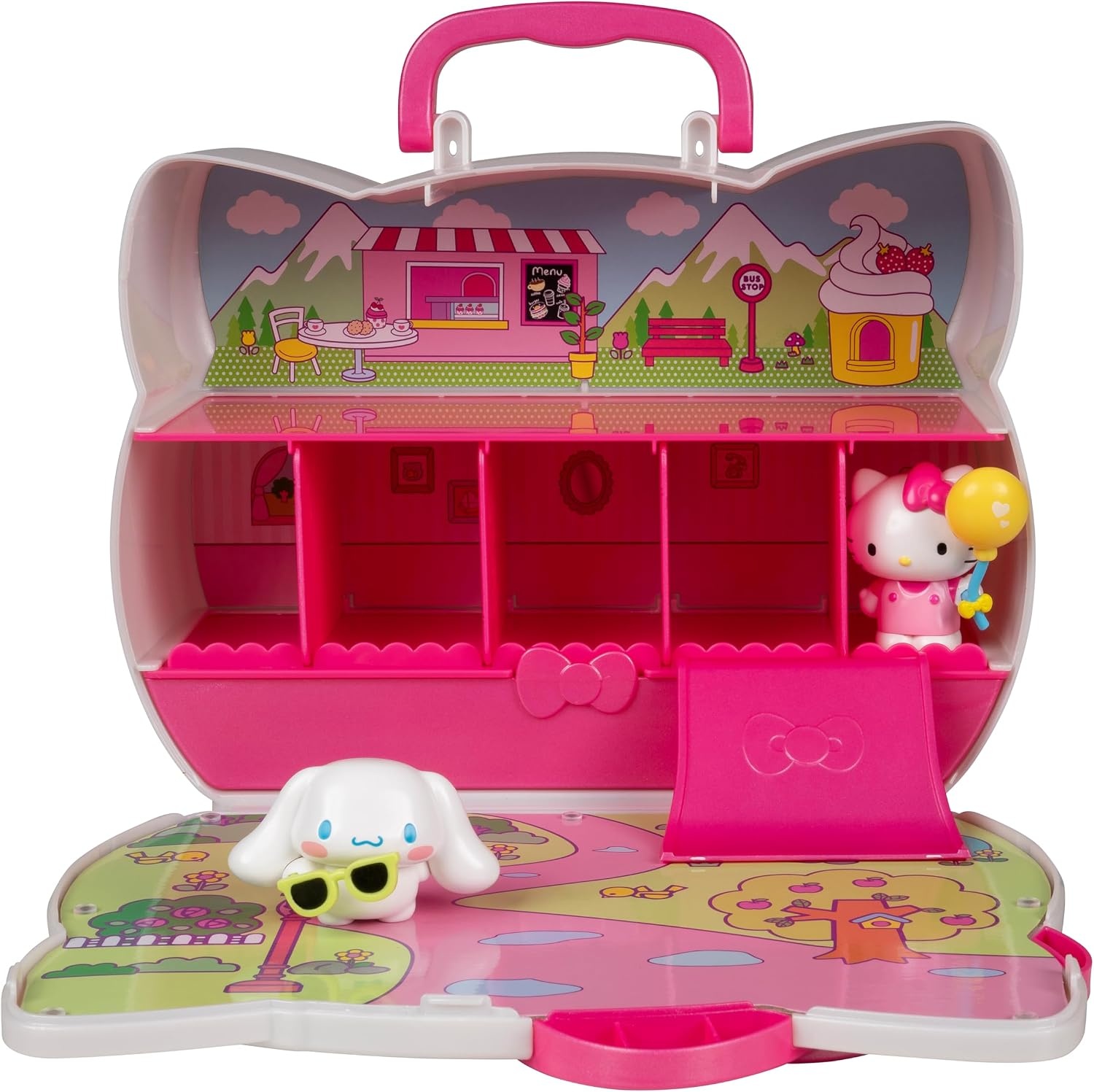 image:imageHello Kitty and Friends BringAlong Bestie Travel Case Play amp Display Toy with 2 Figures Storage amp 3 Play Areas with Accessories Ages 6