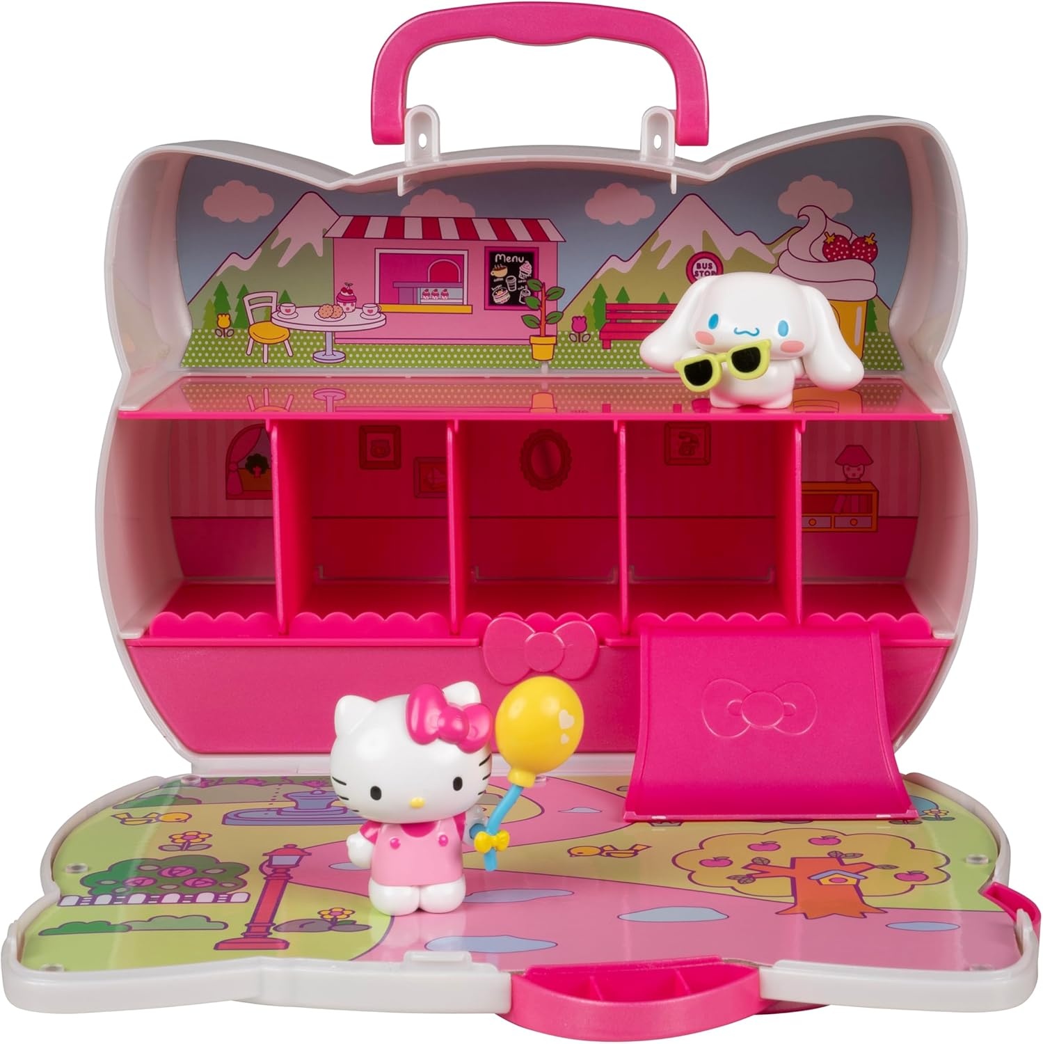 image:imageHello Kitty and Friends BringAlong Bestie Travel Case Play amp Display Toy with 2 Figures Storage amp 3 Play Areas with Accessories Ages 6