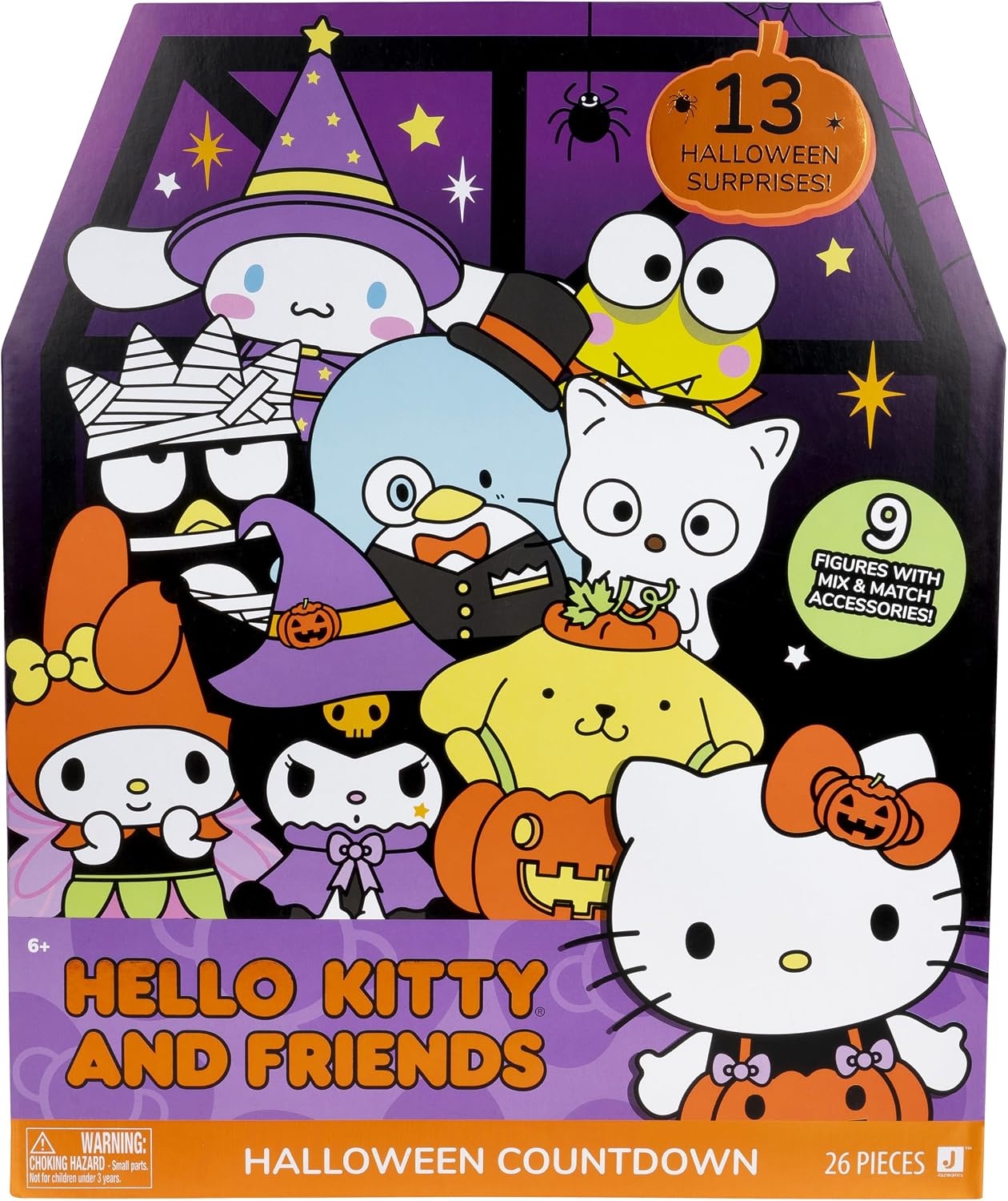 image:imageHello Kitty and Friends Halloween Countdown Calendar 9 Figures with Mix amp Match Accessories 13 Seasonal Surprises Ages 6