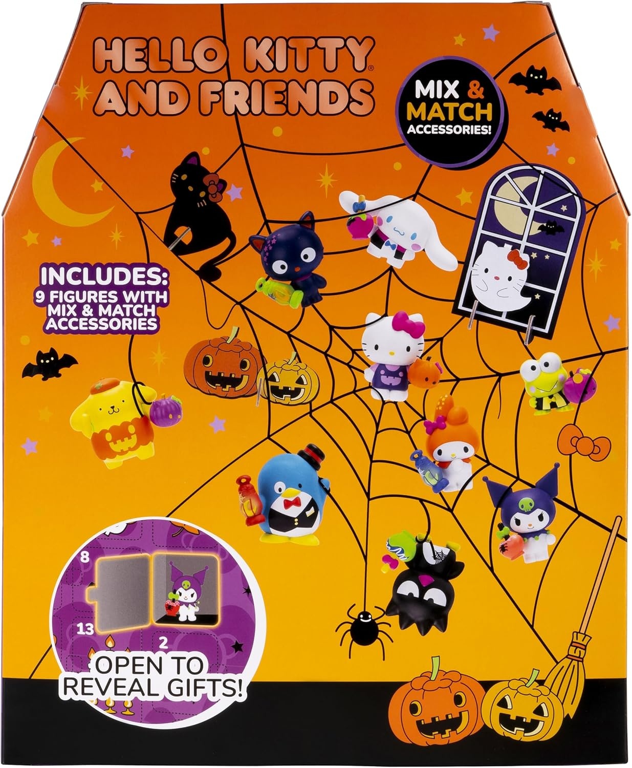 image:imageHello Kitty and Friends Halloween Countdown Calendar 9 Figures with Mix amp Match Accessories 13 Seasonal Surprises Ages 6