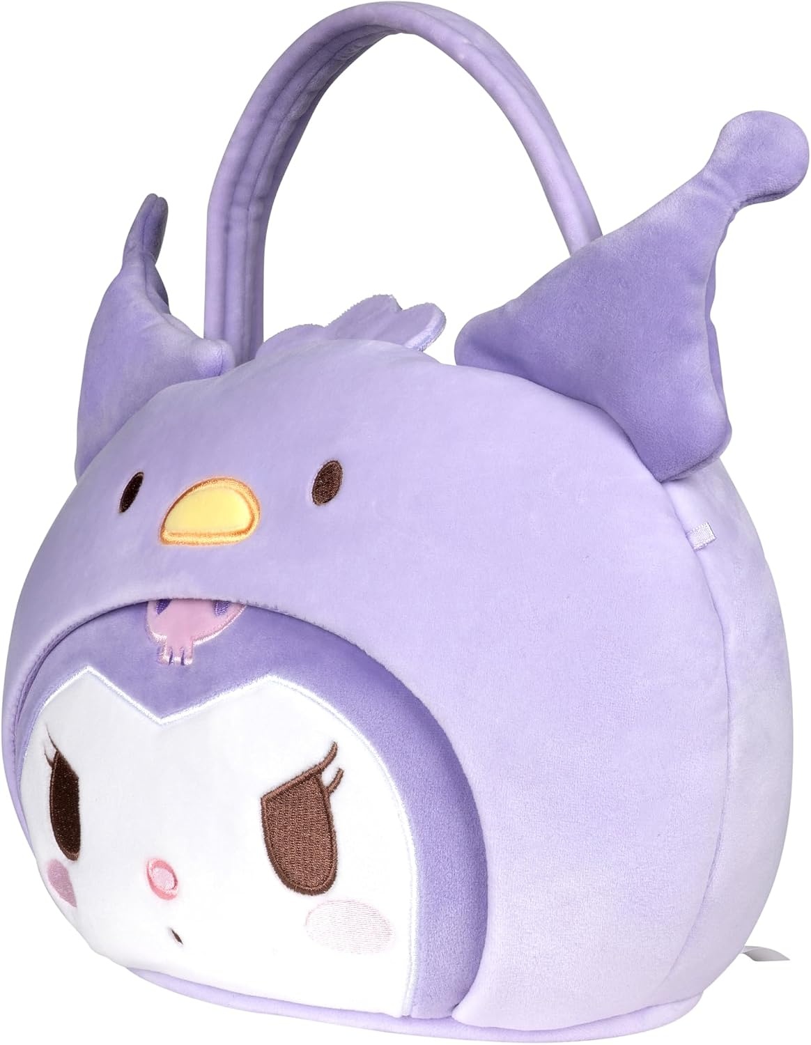 image:imageHello Kitty and Friends Official Kuromi Heart Pail Accessory 12Inch Embroidered Treat Pail with Character Design and Carry HandleKuromi