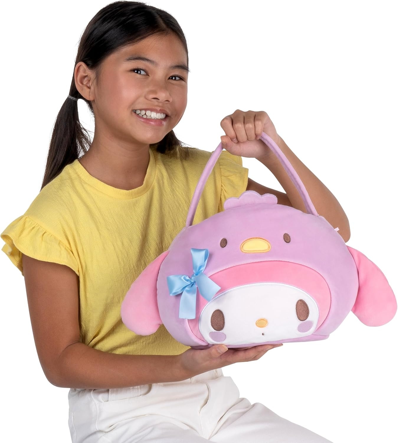 image:imageHello Kitty and Friends Official Kuromi Heart Pail Accessory 12Inch Embroidered Treat Pail with Character Design and Carry HandleMy Melody