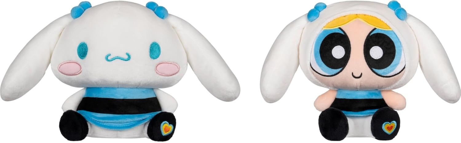 image:imageHello Kitty and Friends X Powerpuff Girls Collab 8inch Cinnamoroll amp Bubbles Plush Officially Licensed Sanrio amp Cartoon Network Product 6Cinnamoroll and Bubbles