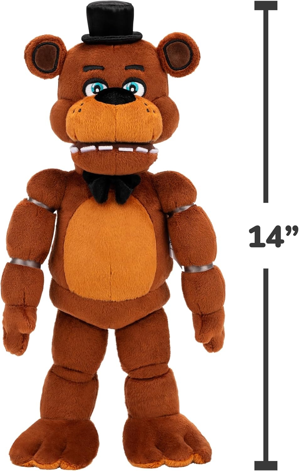 image:imageJazwares Five Nights at Freddys 14 Poseable Sound Classic Freddy Plush 4 Sounds and GlowinTheDark Eyes Ages 8