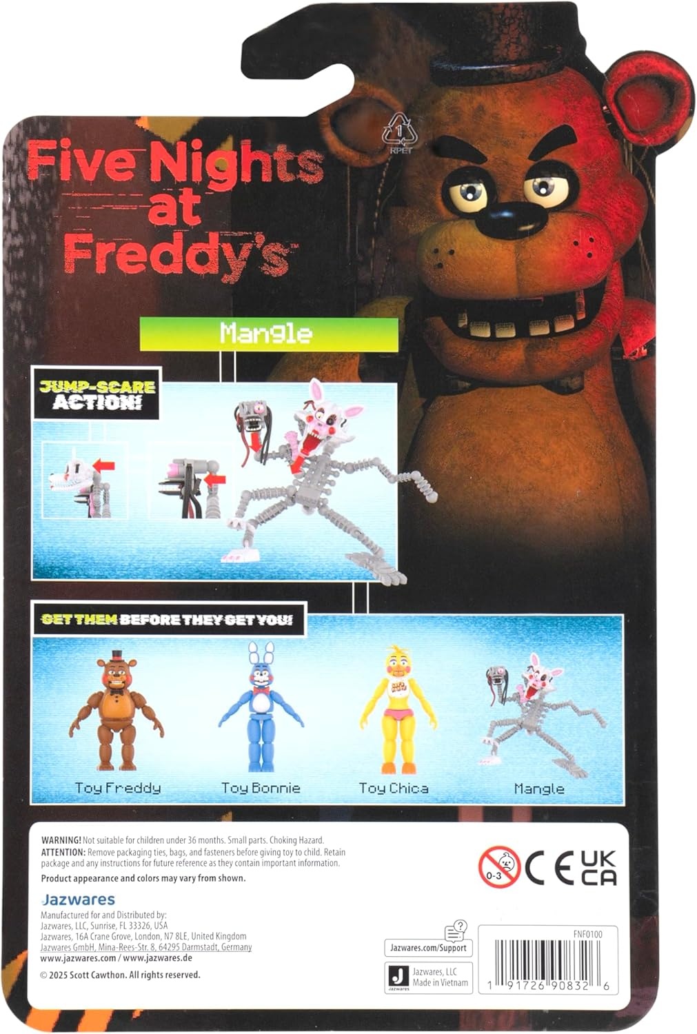 image:imageJazwares Five Nights at Freddys Mangle 5Inch Articulated Figure with Jumpscare Feature and GlowinTheDark EyesMangle