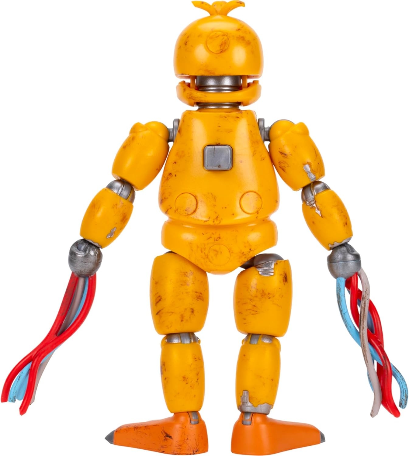 image:imageJazwares Five Nights at Freddys Withered Chica Office Set 5Inch Articulated Figure with Jumpscare Feature GlowinTheDark Eyes and Optical Diorama