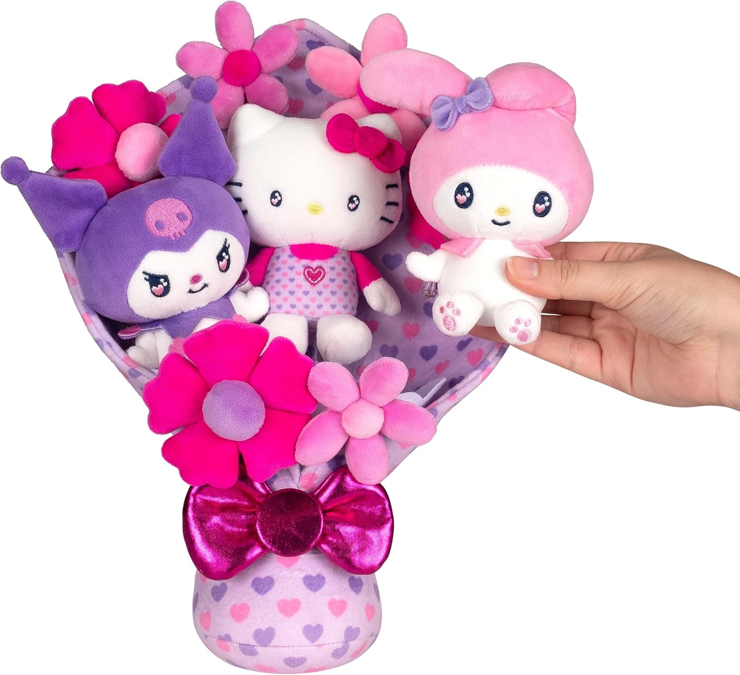image:imageJazwares Hello Kitty and Friends 12inch Plush Bouquet 9 Plush Officially Licensed Sanrio Product Ages 6