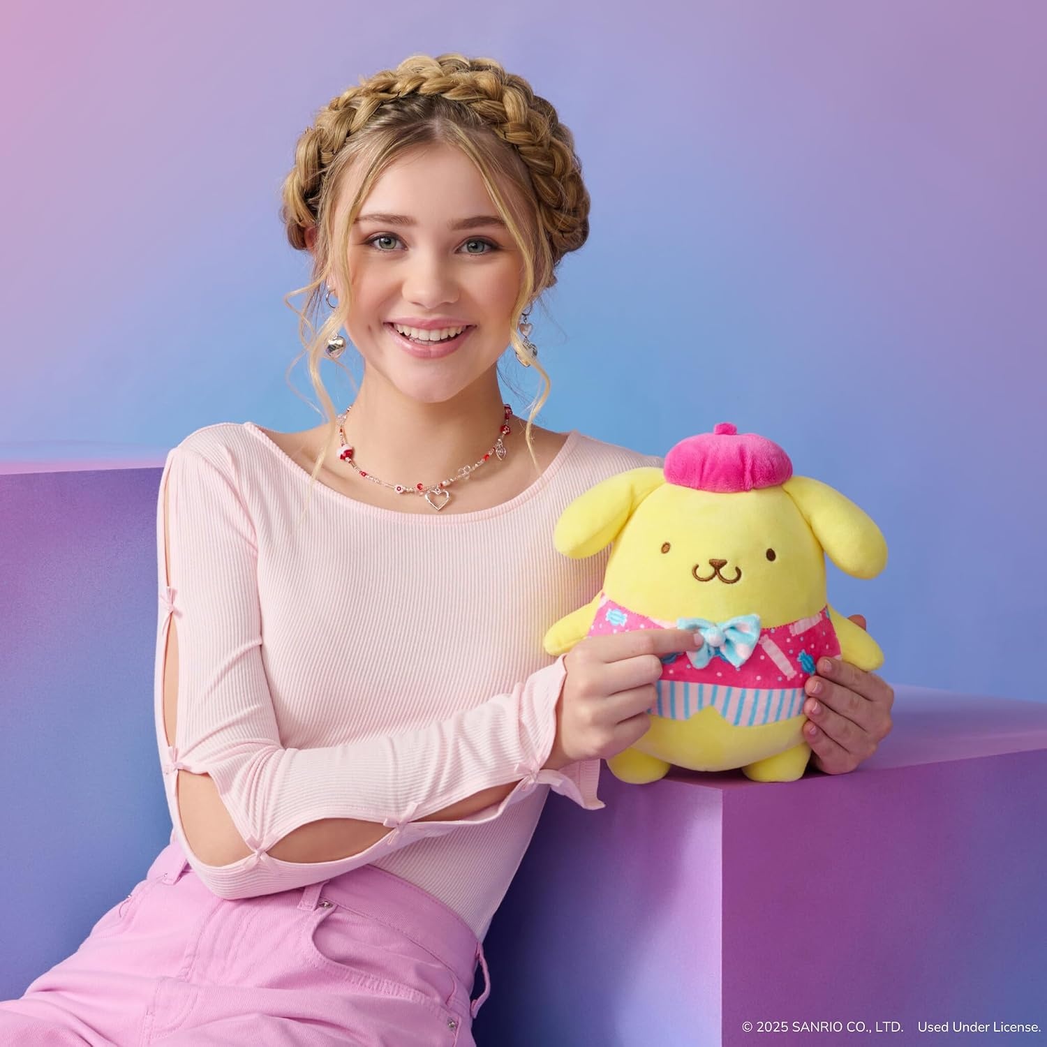 image:imageJazwares Hello Kitty and Friends 8Inch Cinnamoroll Candy Wonderland Plush Officially Licensed Sanrio Product from Ages 6Pompompurin