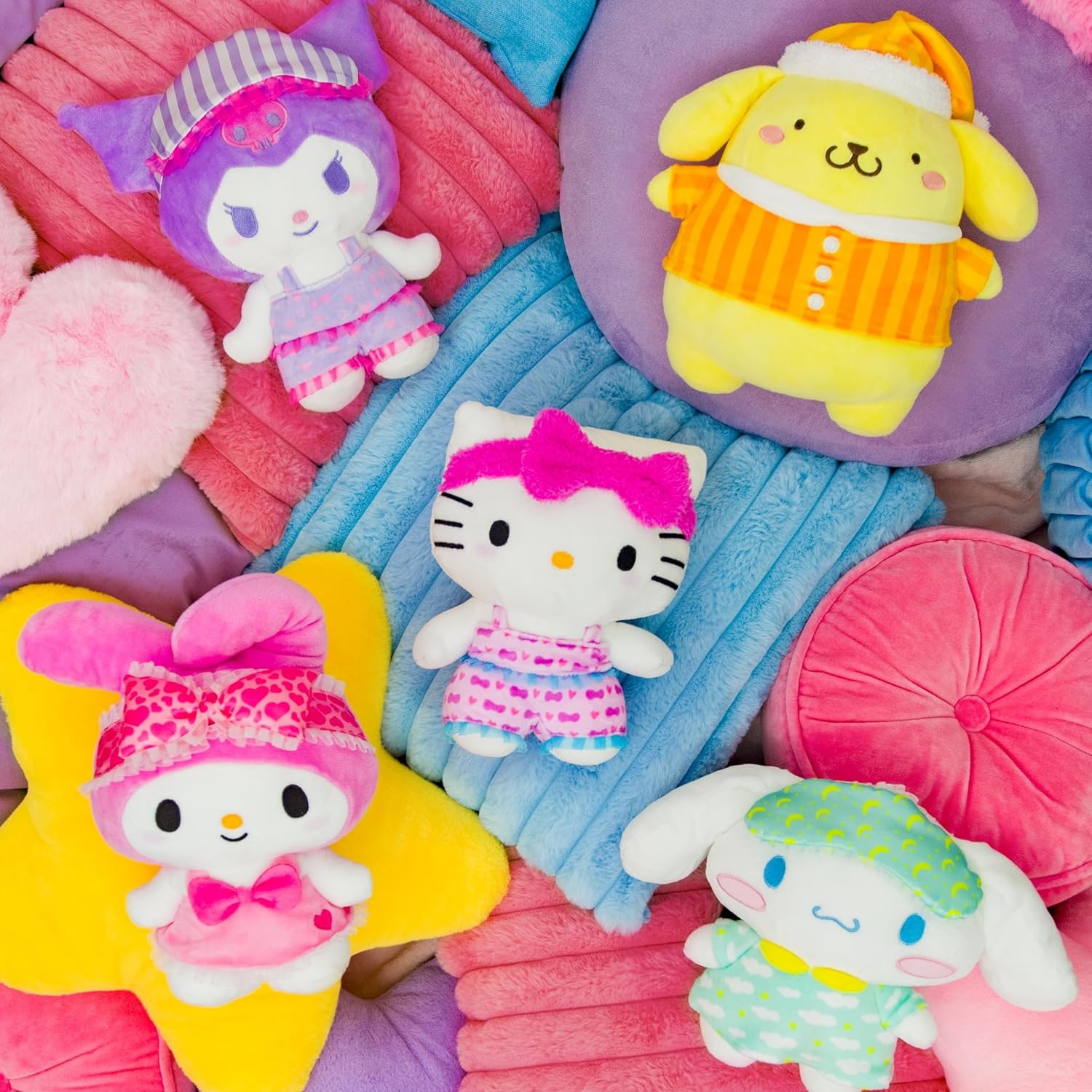 image:imageJazwares Hello Kitty and Friends 8Inch Pompompurin Pajama Party Plush Officially Licensed Sanrio Product from Ages 6Cinnamoroll