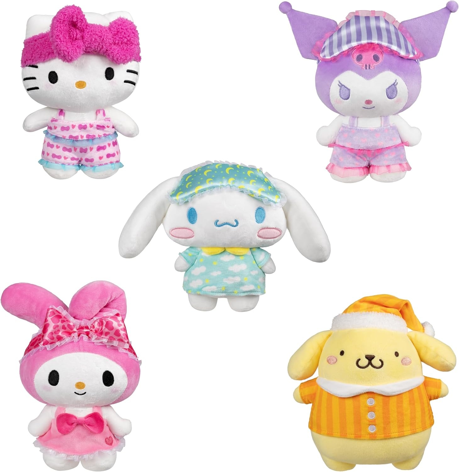 image:imageJazwares Hello Kitty and Friends 8Inch Pompompurin Pajama Party Plush Officially Licensed Sanrio Product from Ages 6My Melody