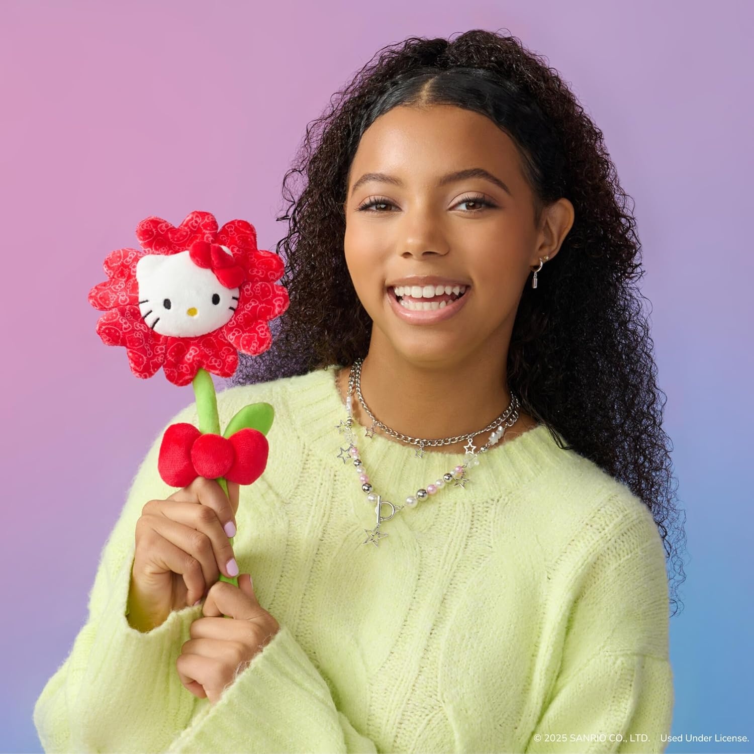 image:imageJazwares Hello Kitty and Friends 14inch Hello Kitty Red Plush Special Occasion Flower with Bendable Stem Giftable Packaging Officially Licensed Ages 6Hello Kitty