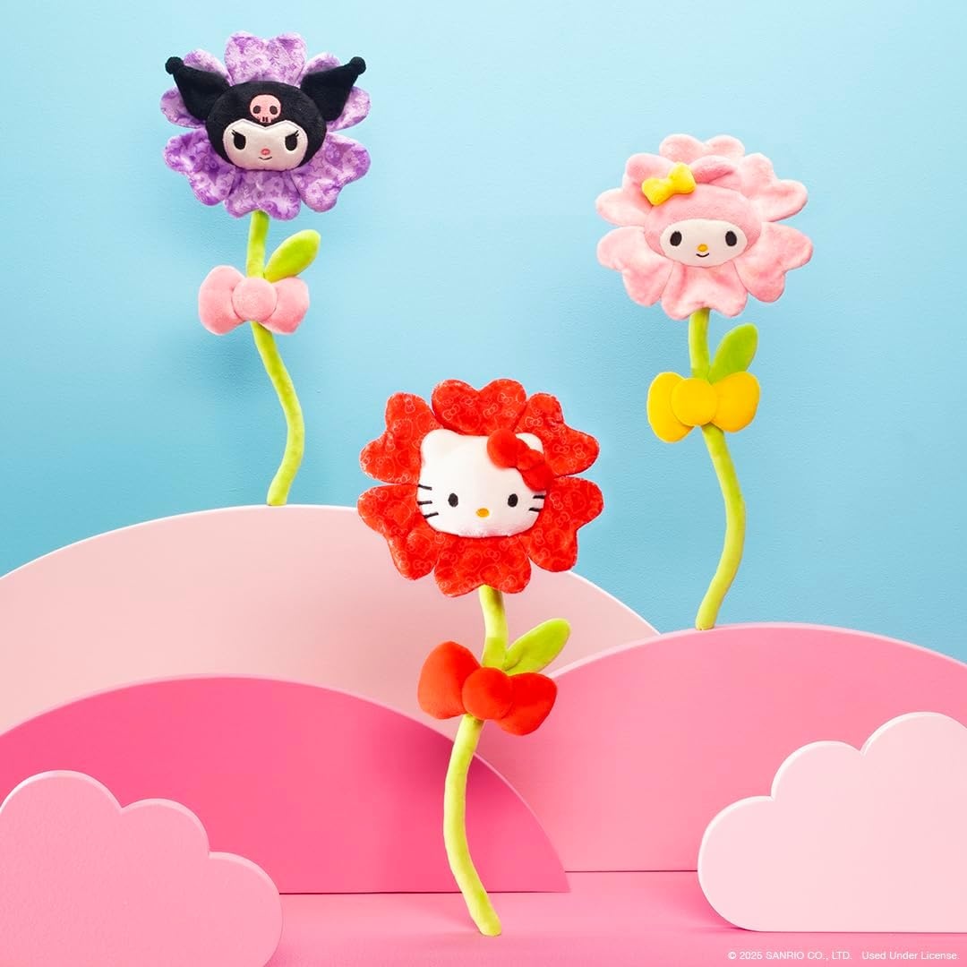 image:imageJazwares Hello Kitty and Friends 14inch Hello Kitty Red Plush Special Occasion Flower with Bendable Stem Giftable Packaging Officially Licensed Ages 6My Melody