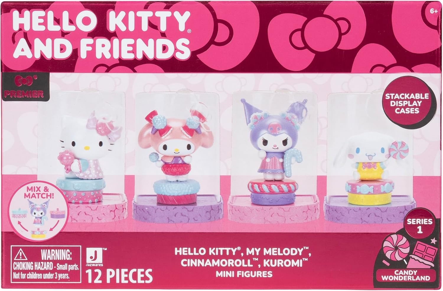 image:imageJazwares Hello Kitty and Friends 2Inch Candy Wonderland Mini Figure 4Pack Officially Licensed Sanrio Product from Ages 6