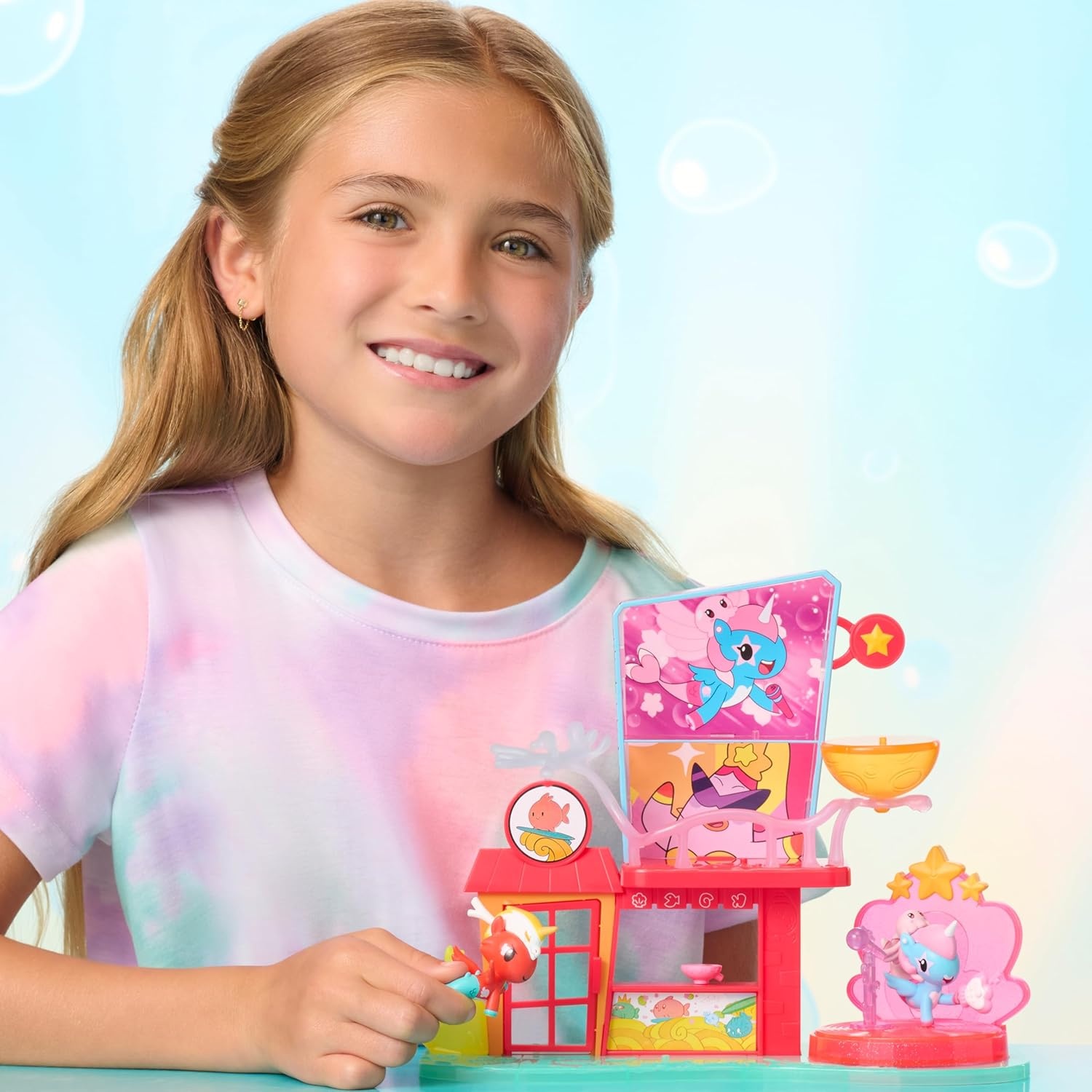 image:imageJazwares Mermicorno Starfall Octokyo Playset 2 Mermicorno Figures 4 Accessories 3 Areas of Play Ages 5 Officially Licensed Product
