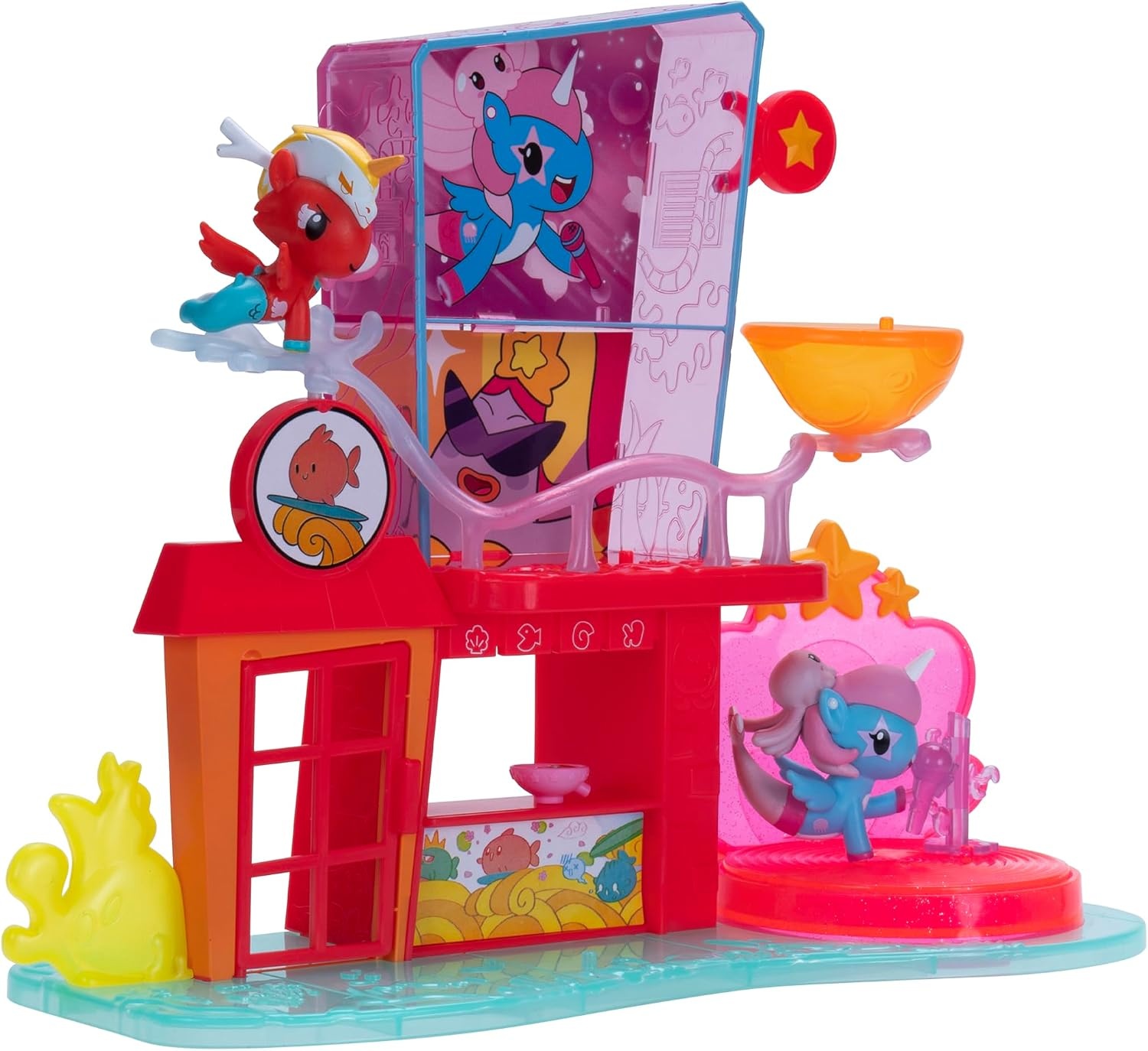 image:imageJazwares Mermicorno Starfall Octokyo Playset 2 Mermicorno Figures 4 Accessories 3 Areas of Play Ages 5 Officially Licensed Product