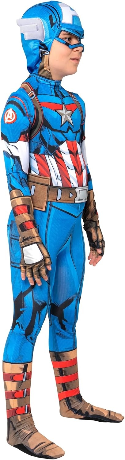 image:imageMARVEL Captain America Official Youth Deluxe Zentai Halloween CostumeXL 1416