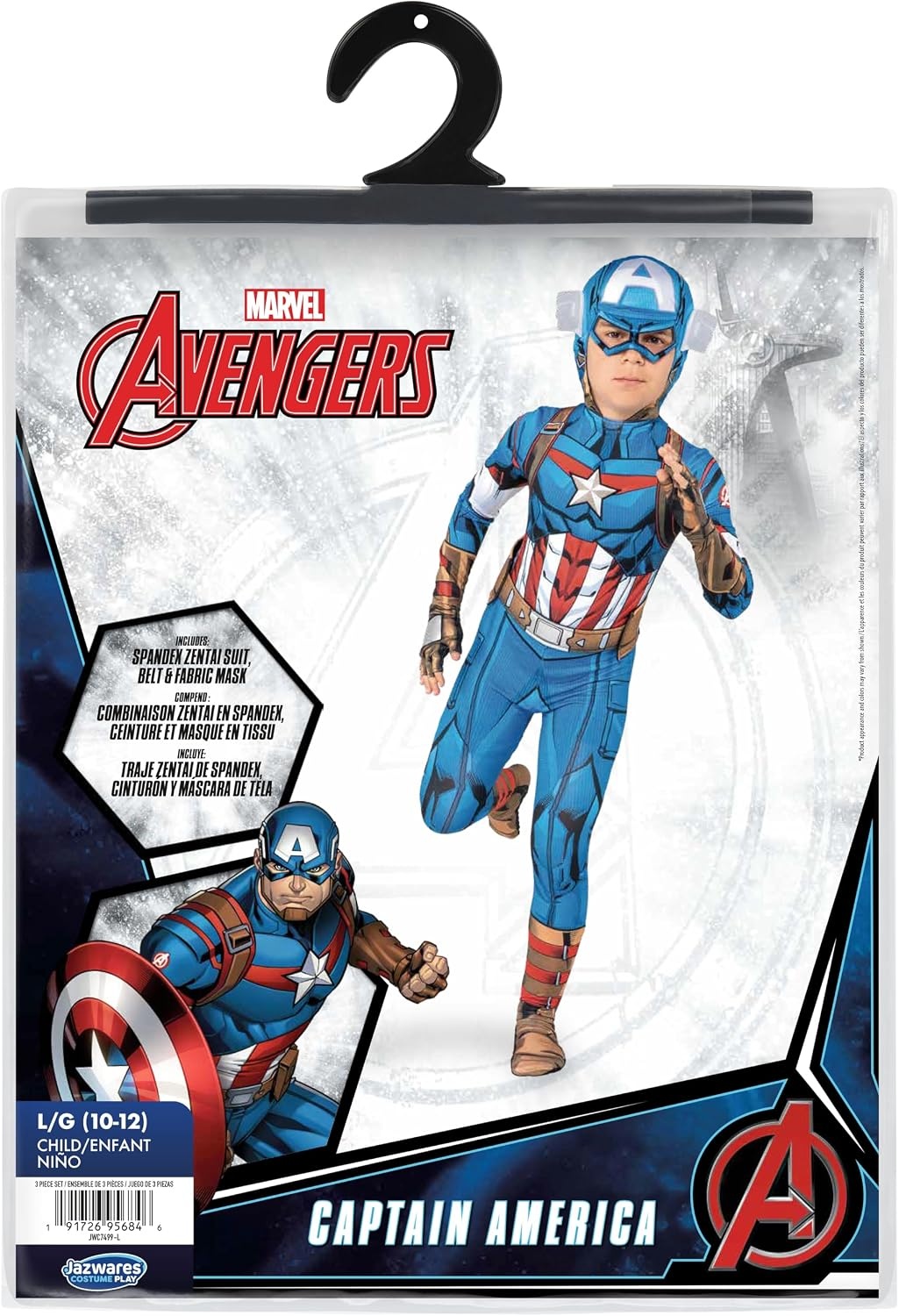 image:imageMARVEL Captain America Official Youth Deluxe Zentai Halloween CostumeXL 1416