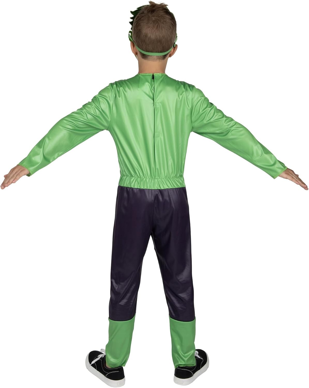 image:imageMARVEL Hulk Official Youth Halloween Costume Premium Quality Fabric Jumpsuit with Printed Design and Plastic MaskS 57