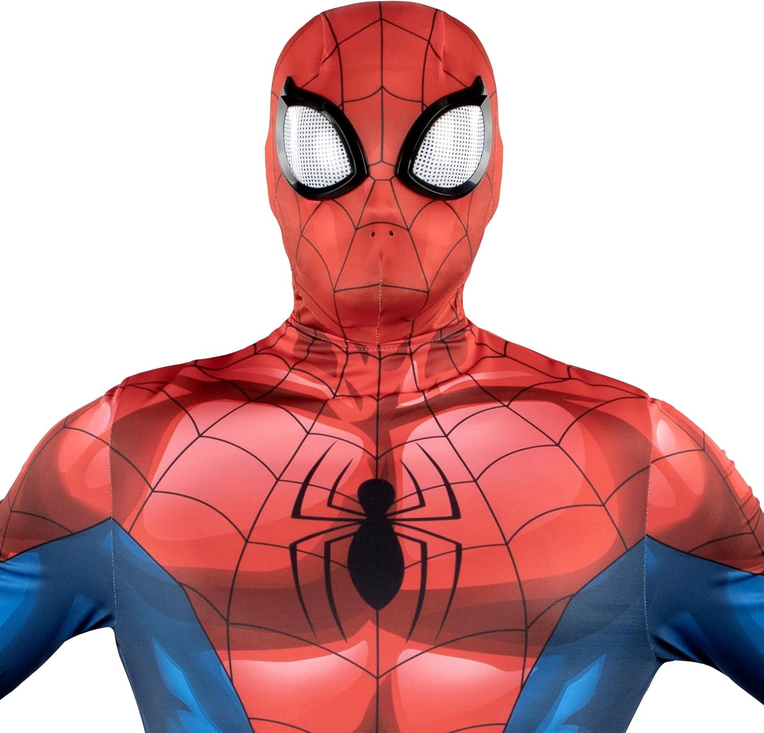 image:imageMARVEL SpiderMan Official Adult Deluxe Zentai Halloween Costume Stretch Spandex with Hidden Zippers and Wrist SlitsXL