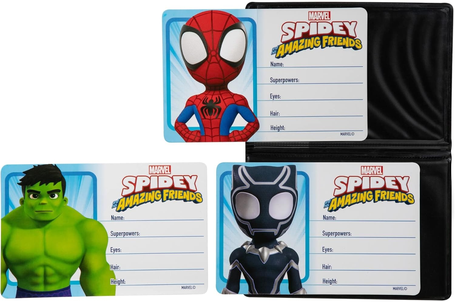 image:imageMARVEL Spidey Friends Child Halloween Costume DressUp Box Tops Gloves and Plastic Masks of Spidey Hulk and Black Panther 3T4T