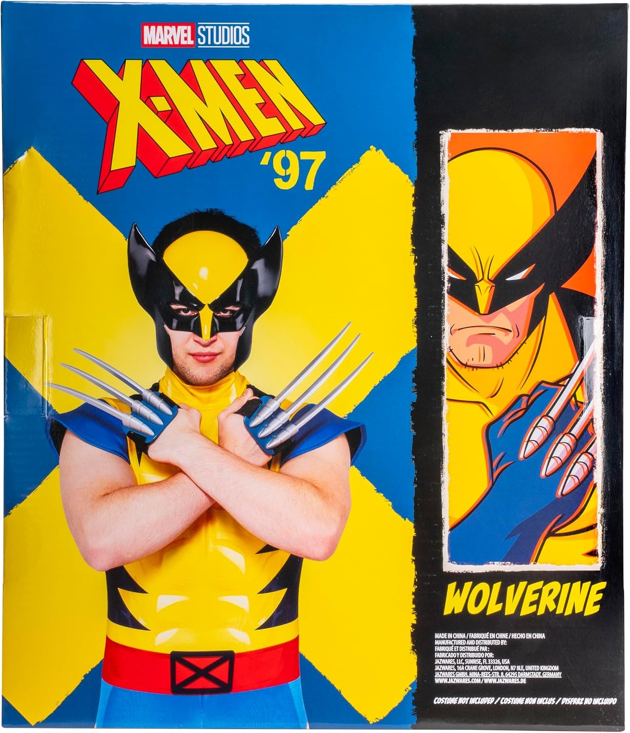 image:imageMARVEL Wolverine Official Adult Halloween Accessory Kit Plastic Mask with Elastic Strap plus Two Claw Accessories