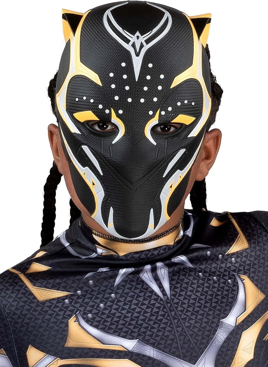 image:imageMarvel Black Panther Official Youth Halloween Costume Premium Quality Padded Jumpsuit with Plastic MaskL 1214