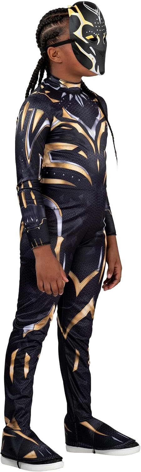 image:imageMarvel Black Panther Official Youth Halloween Costume Premium Quality Padded Jumpsuit with Plastic MaskL 1214