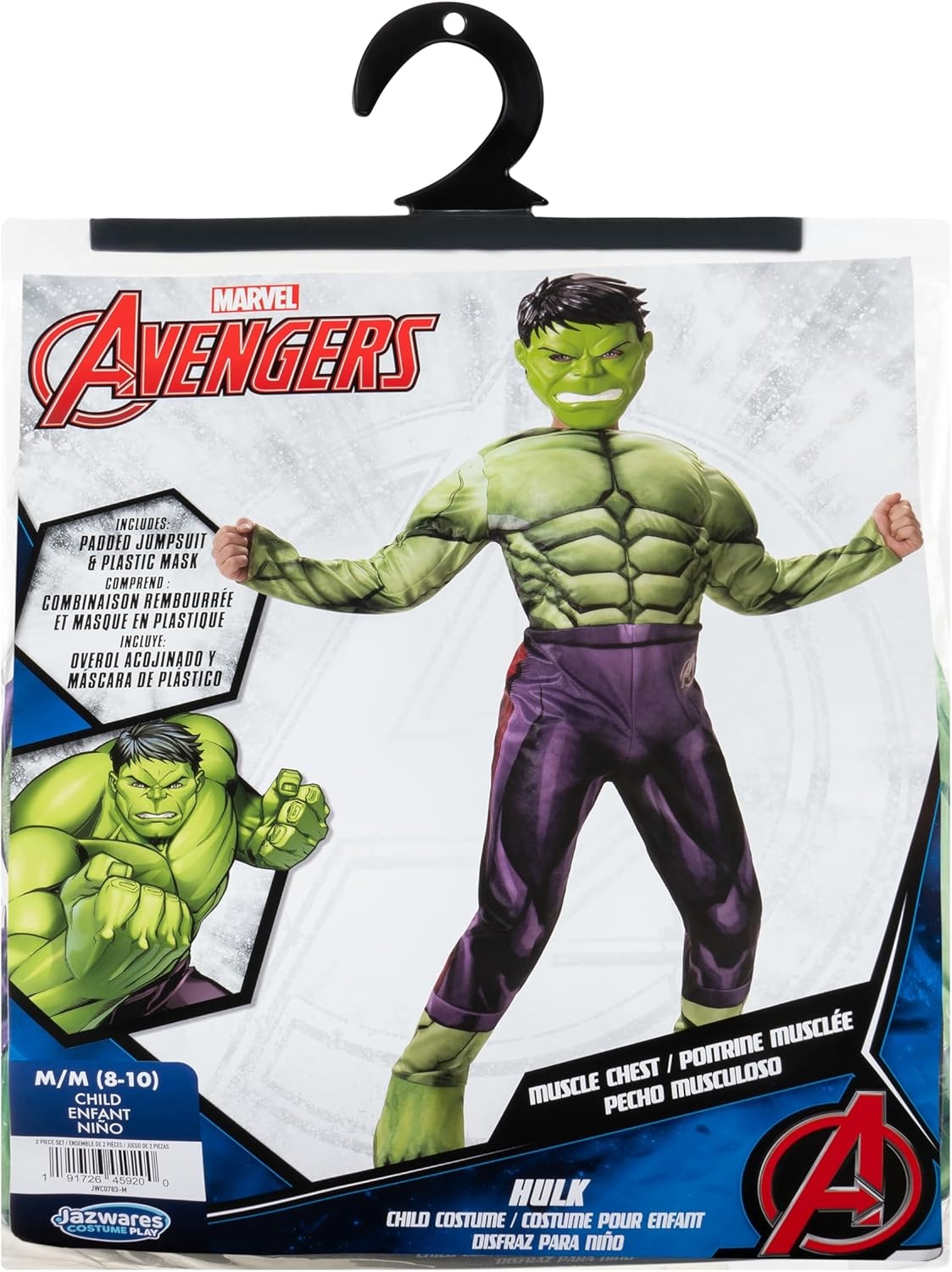 image:imageMarvel Boys Deluxe Hulk Costume Incredible Hulk Child Bruce Banner Kids Halloween Costume Officially LicensedL 1214