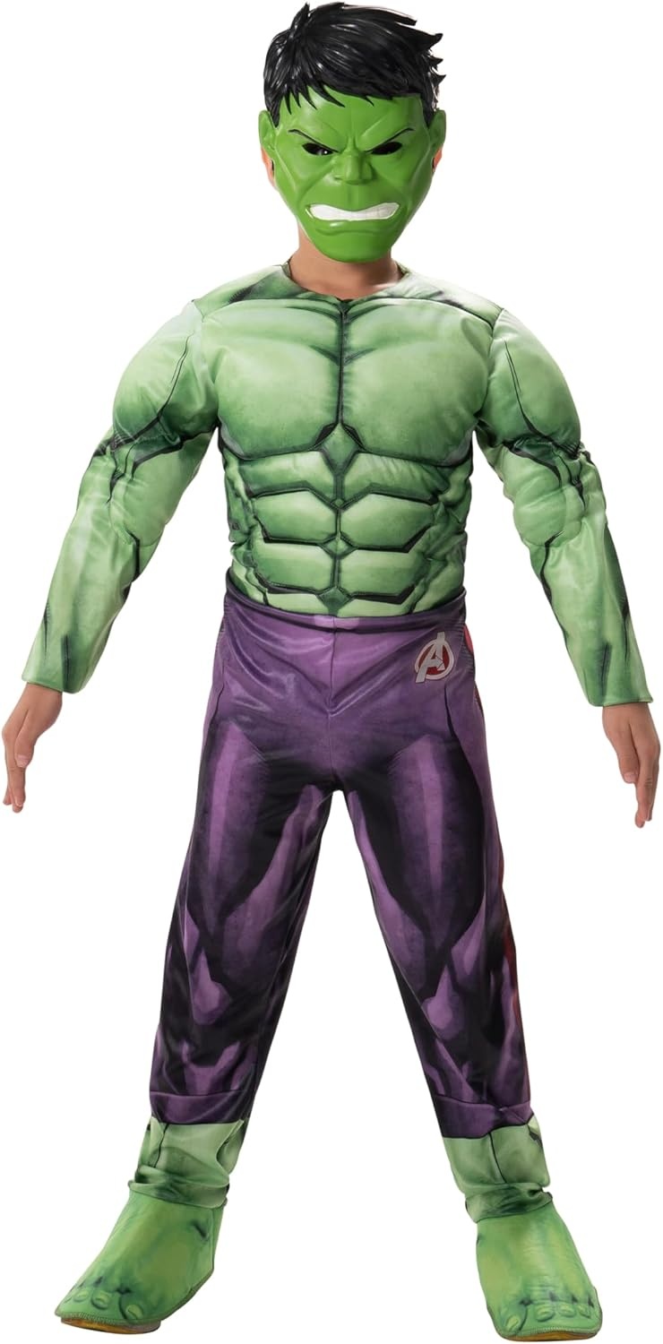 image:imageMarvel Boys Deluxe Hulk Costume Incredible Hulk Child Bruce Banner Kids Halloween Costume Officially LicensedM 810