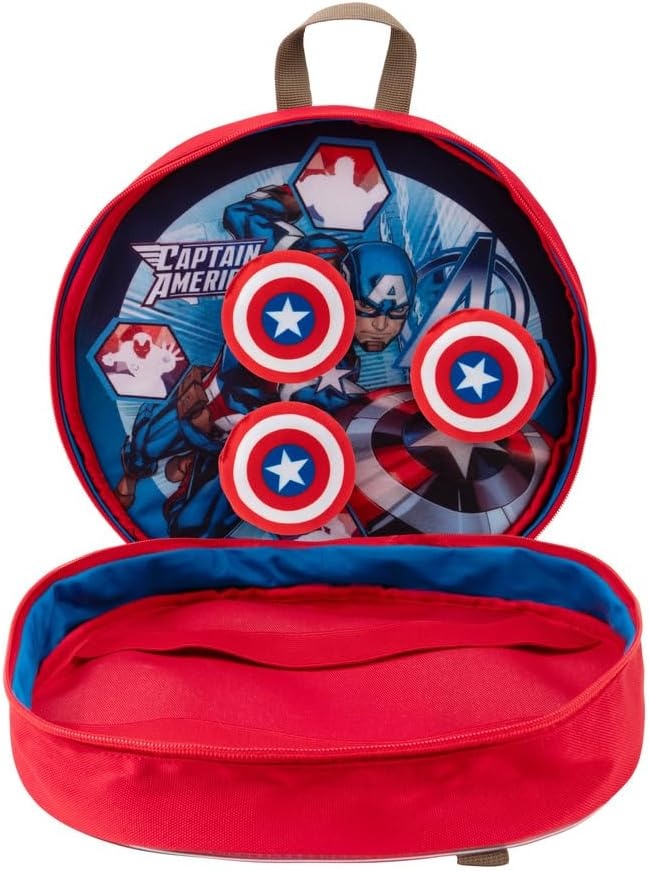 image:imageMarvel Captain America Dress Up Pack Long Sleeve Costume Top Plus 3D Plastic Mask Shield Backpack and Shield Accessories Youth Medium Multi