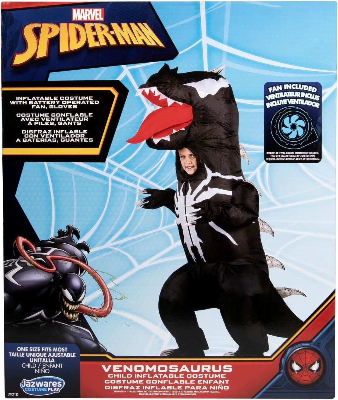 image:imageMarvel Kids Inflatable Venomosaurus Costume Officially Licensed Symbiote Dinosaur Suit