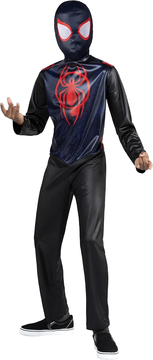 image:imageMarvel Miles Morales Official Youth Halloween Costume Printed Jumpsuit with Fabric MaskL 1214