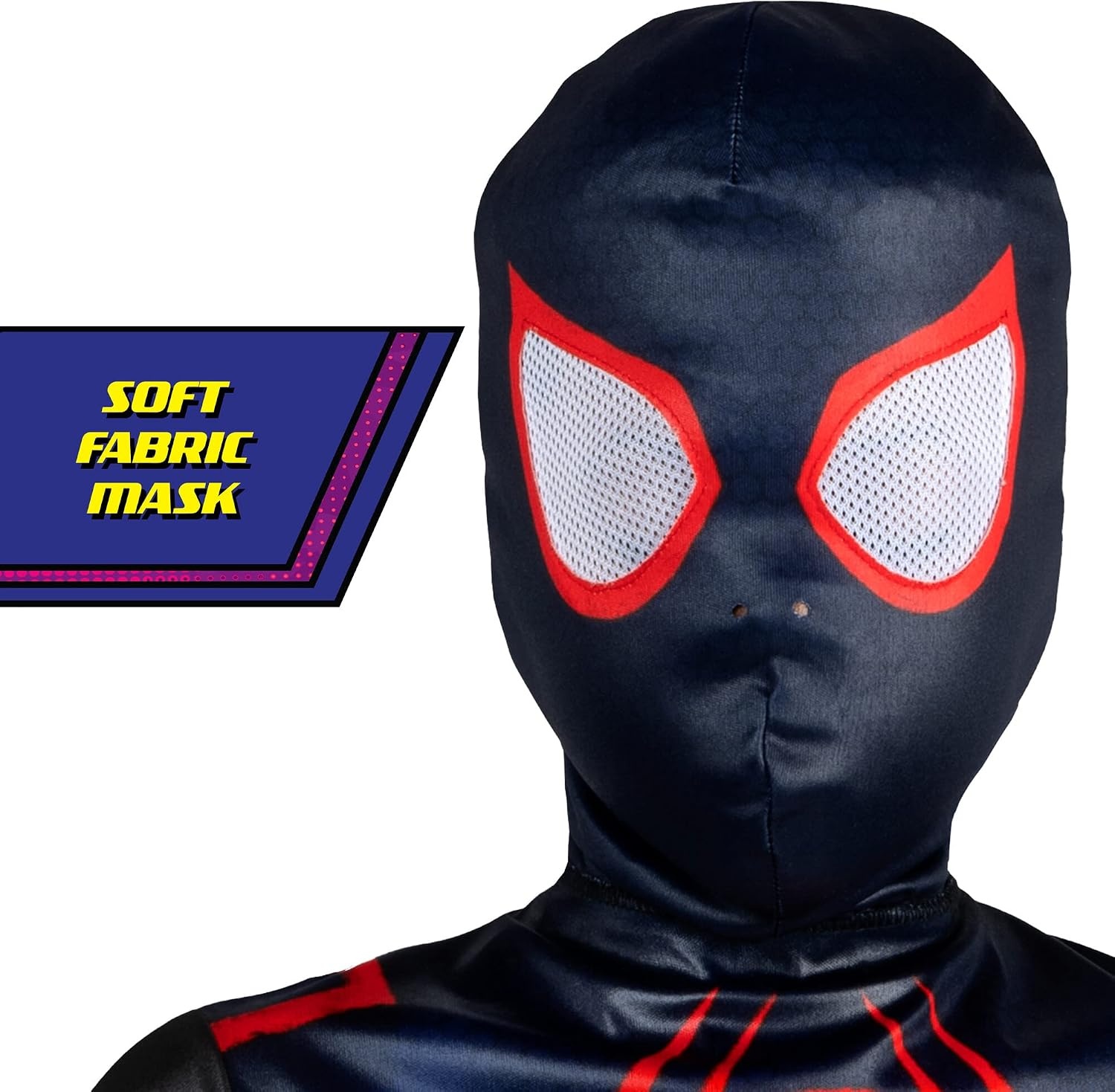 image:imageMarvel Miles Morales Official Youth Halloween Costume Printed Jumpsuit with Fabric MaskL 1214