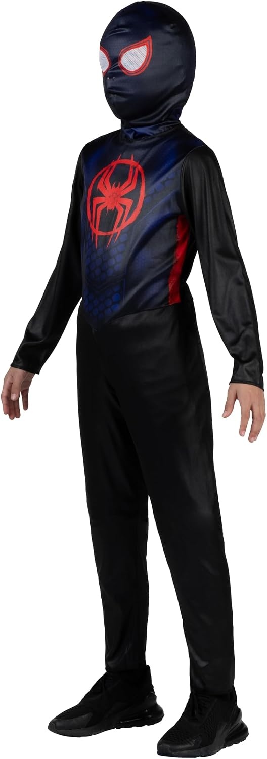 image:imageMarvel Miles Morales Official Youth Halloween Costume Printed Jumpsuit with Fabric MaskM 810