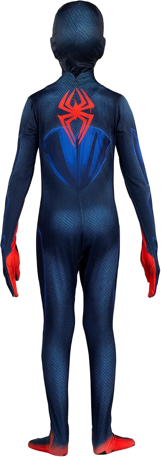 image:imageMarvel Miles Morales SpiderMan Official Youth Deluxe Zentai Costume Stretch Spandex with Hidden Zippers and Wrist SlitsXL 1416