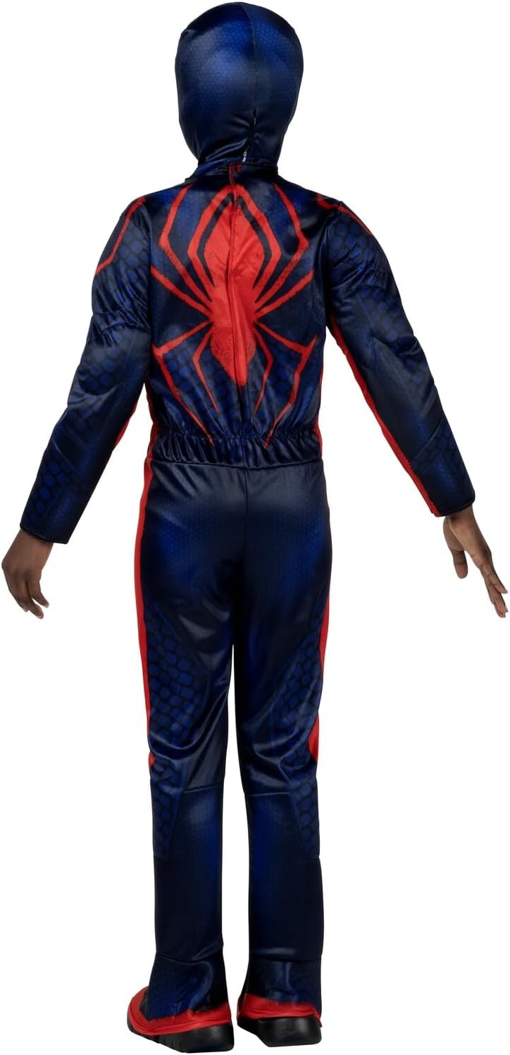 image:imageMarvel SpiderMan Miles Morales Official Youth Halloween Costume Premium Quality Padded Jumpsuit with Pull On Fabric MaskL 1214