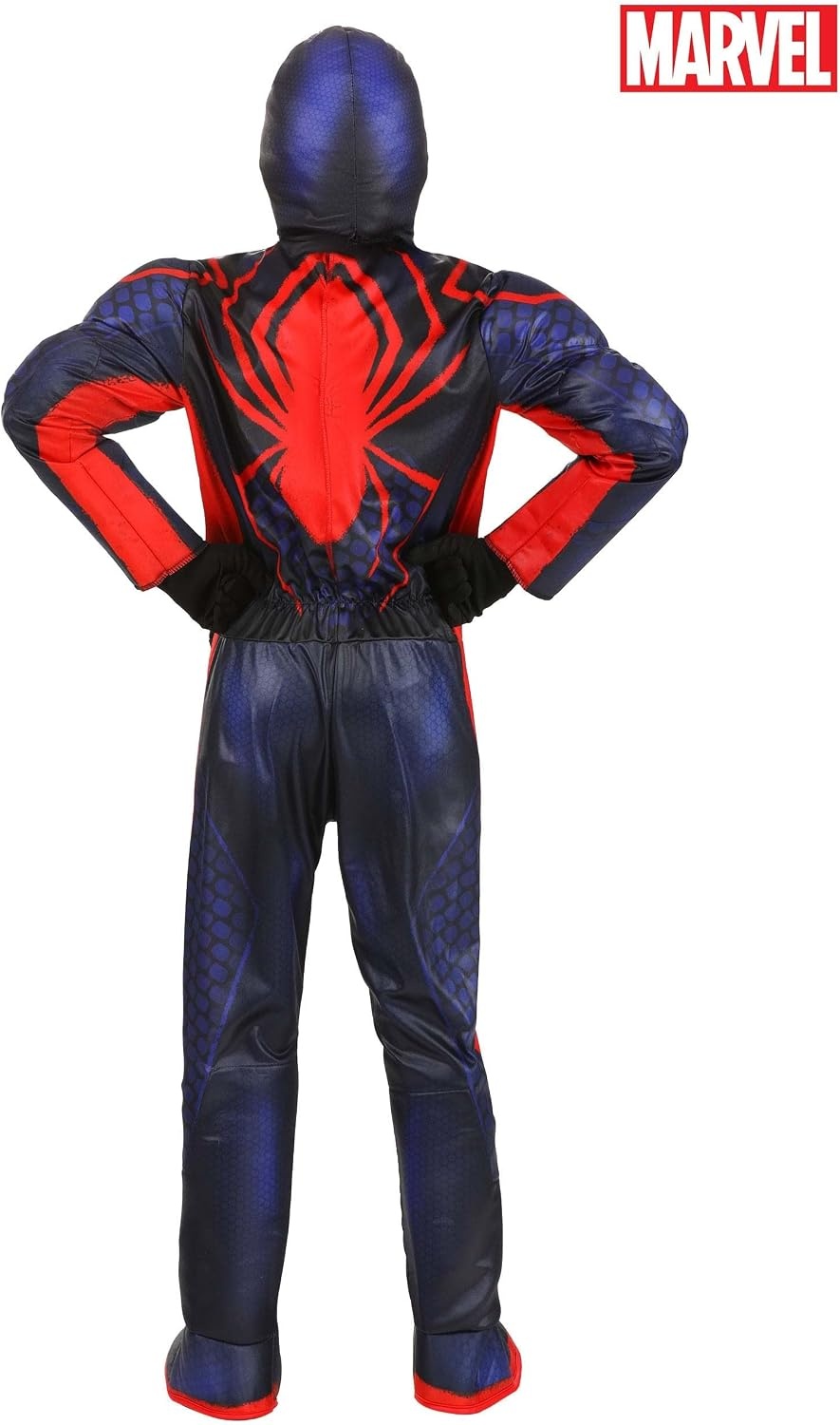 image:imageMarvel SpiderMan Miles Morales Official Youth Halloween Costume Premium Quality Padded Jumpsuit with Pull On Fabric MaskX S 34