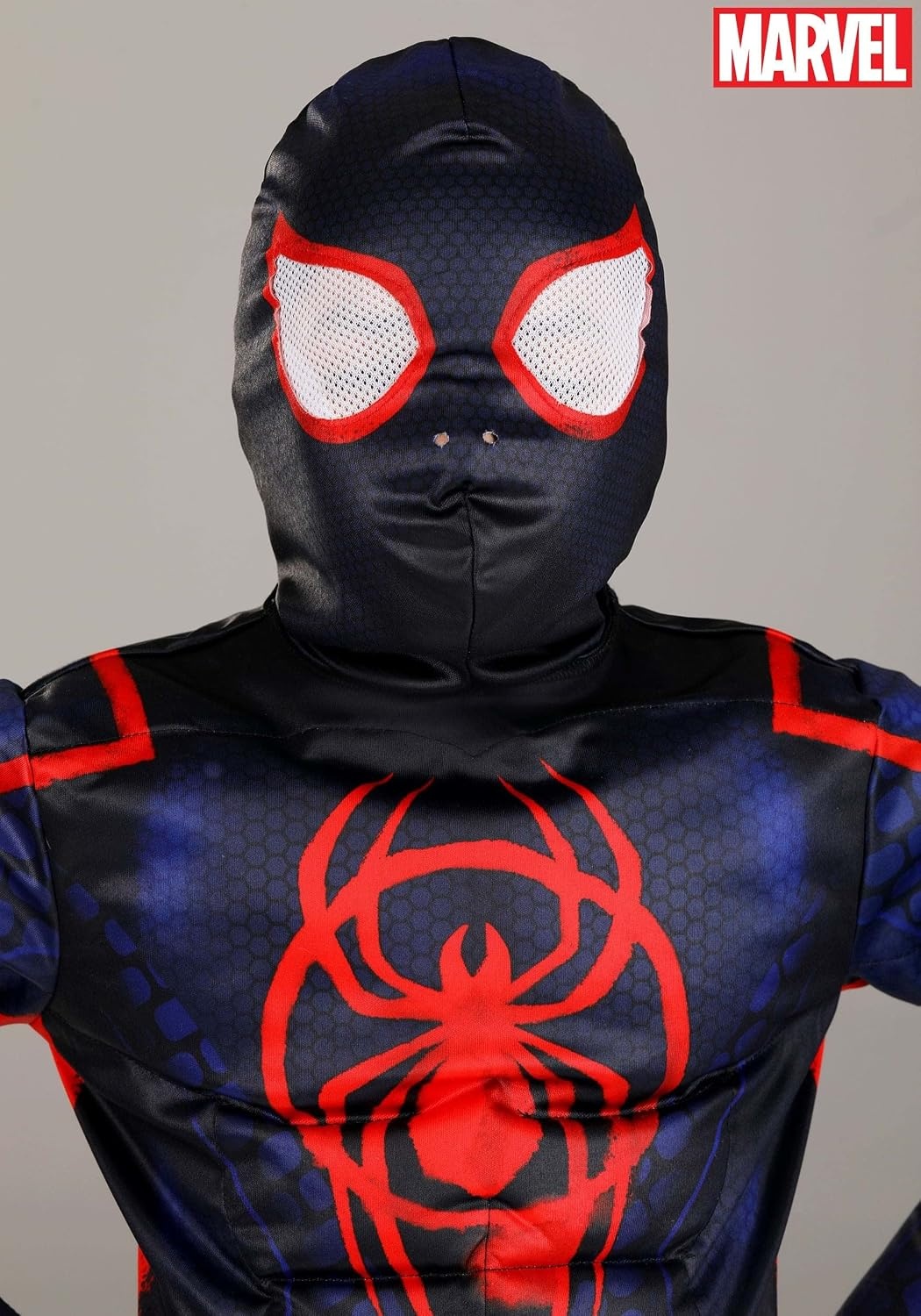 image:imageMarvel SpiderMan Miles Morales Official Youth Halloween Costume Premium Quality Padded Jumpsuit with Pull On Fabric MaskX S 34