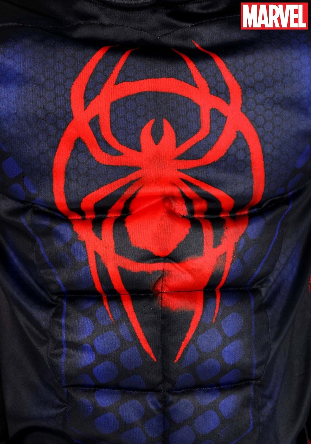 image:imageMarvel SpiderMan Miles Morales Official Youth Halloween Costume Premium Quality Padded Jumpsuit with Pull On Fabric MaskX S 34