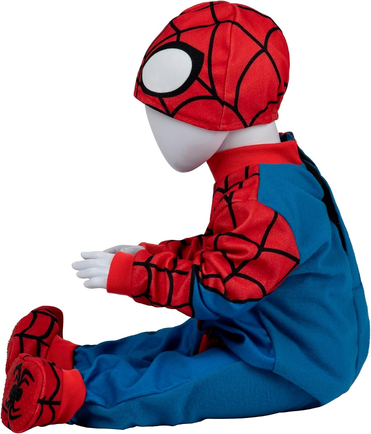 image:imageMarvel SpiderMan Official Infant Deluxe Costume Premium Quality Minky Fabric and NonSlip Grip Booties1218m