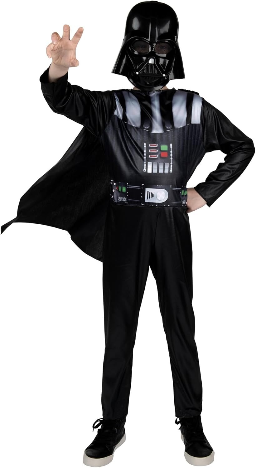 image:imageSTAR WARS Darth Vader Official Youth Halloween Costume Printed Jumpsuit with Cape and Plastic MaskL 1214