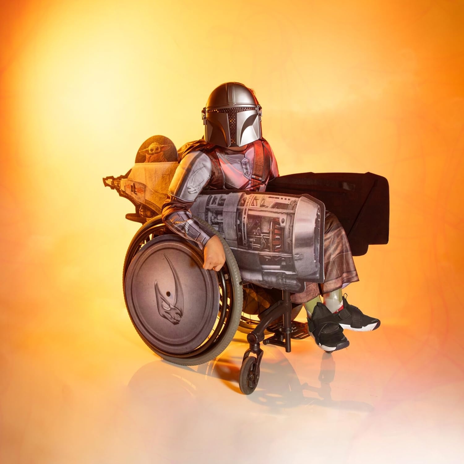 image:imageSTAR WARS The Mandalorian Official Youth Adaptive Costume Costumes with Adaptive Features Wheel Cover Sold SeparatelyAccessory
