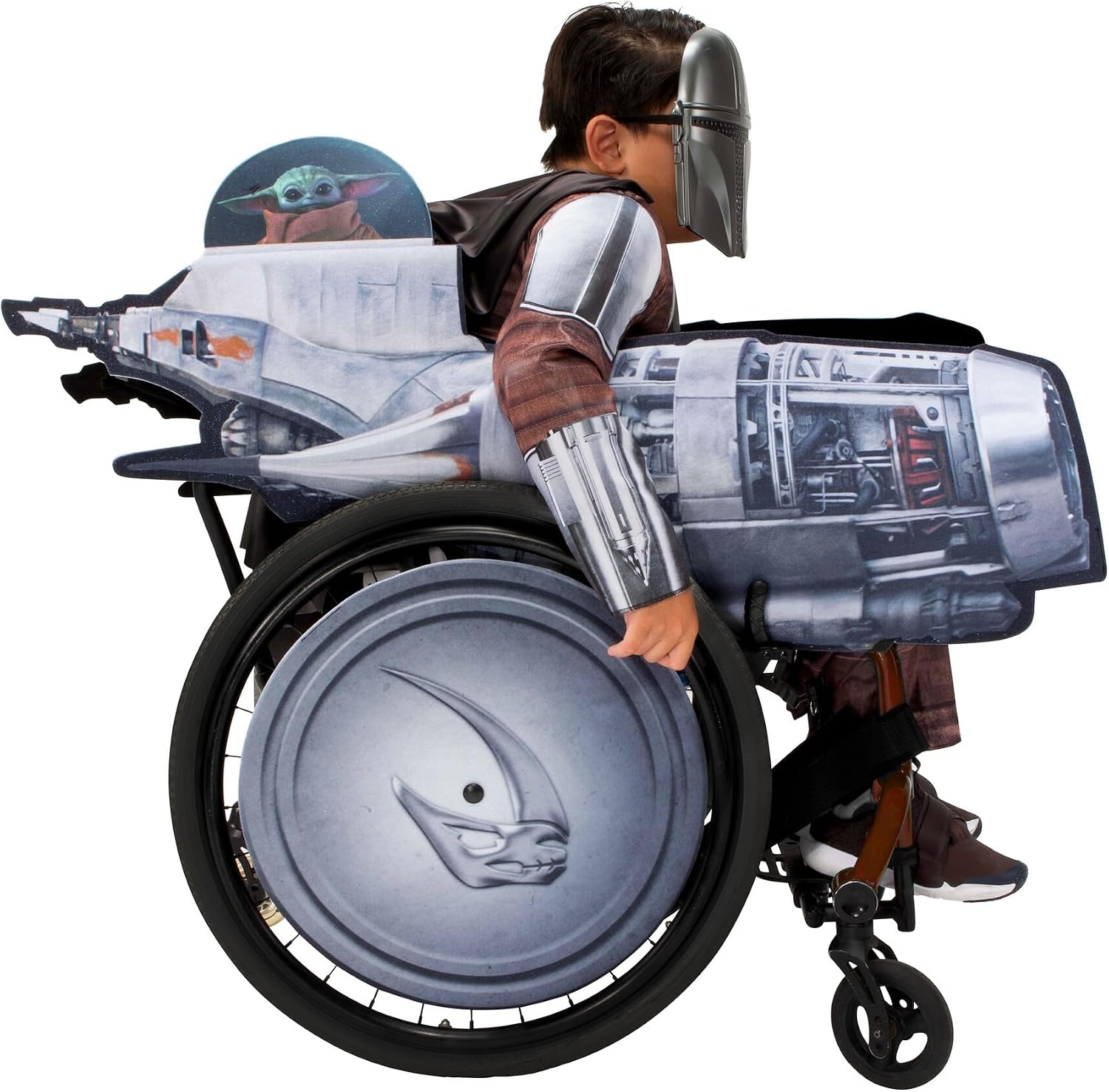 image:imageSTAR WARS The Mandalorian Official Youth Adaptive Costume Costumes with Adaptive Features Wheel Cover Sold SeparatelyAccessory