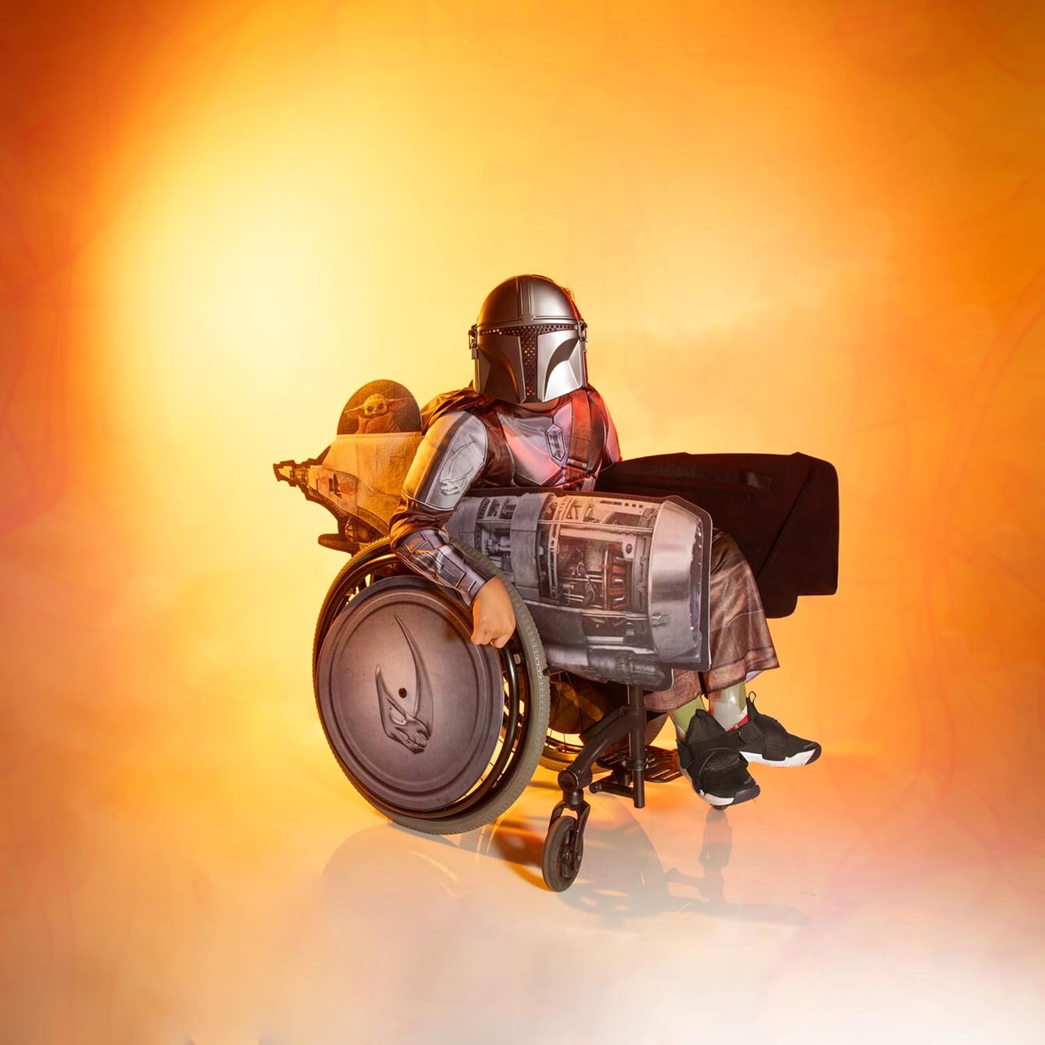 image:imageSTAR WARS The Mandalorian Official Youth Adaptive Costume Costumes with Adaptive Features Wheel Cover Sold SeparatelyL 1214