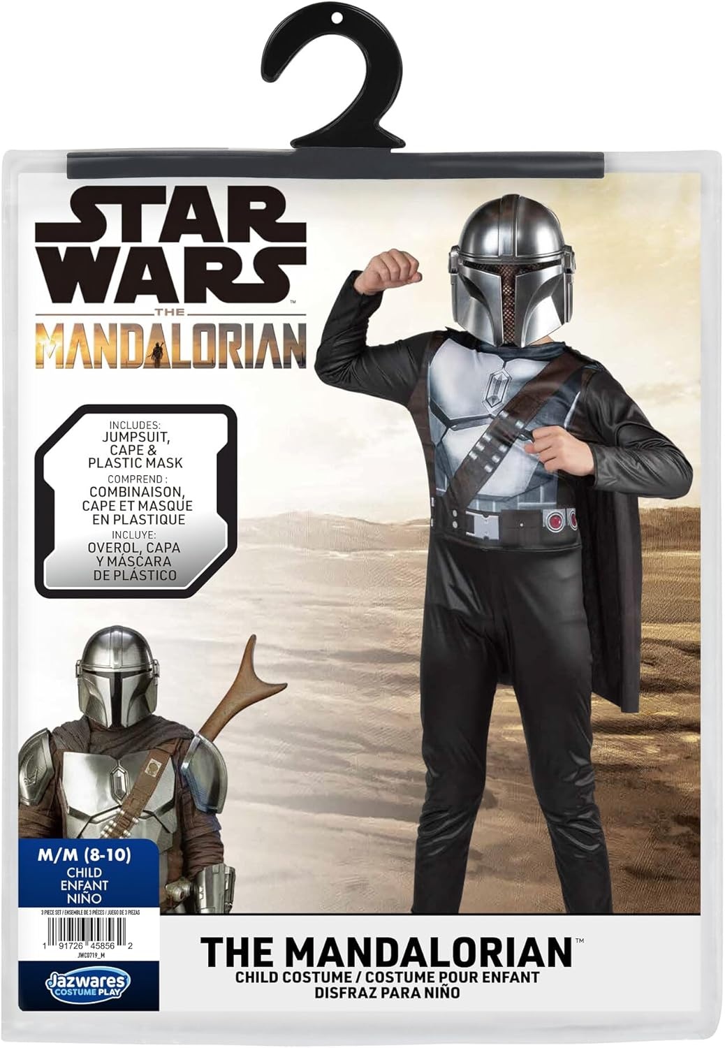 image:imageSTAR WARS The Mandalorian Official Youth Halloween Costume Printed Jumpsuit with Plastic MaskM 810