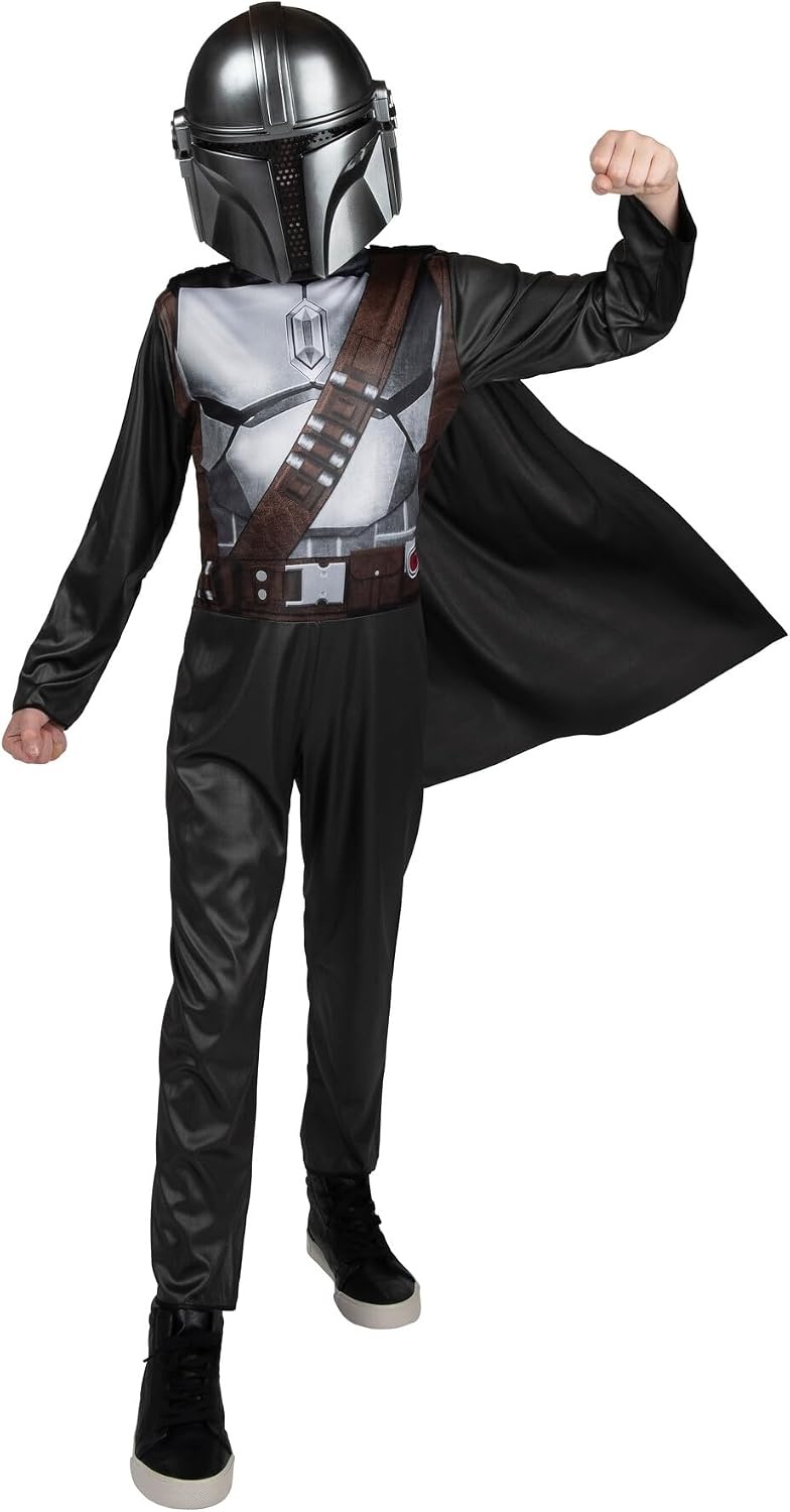 image:imageSTAR WARS The Mandalorian Official Youth Halloween Costume Printed Jumpsuit with Plastic MaskM 810