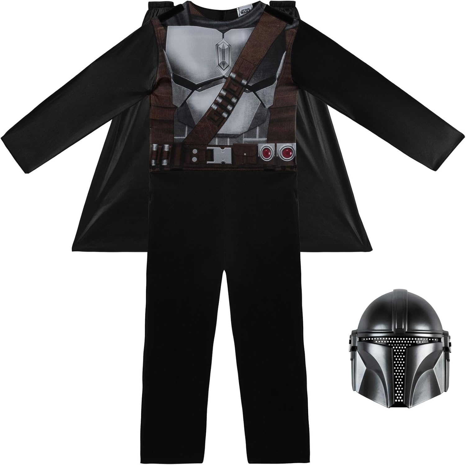 image:imageSTAR WARS The Mandalorian Official Youth Halloween Costume Printed Jumpsuit with Plastic MaskS 57