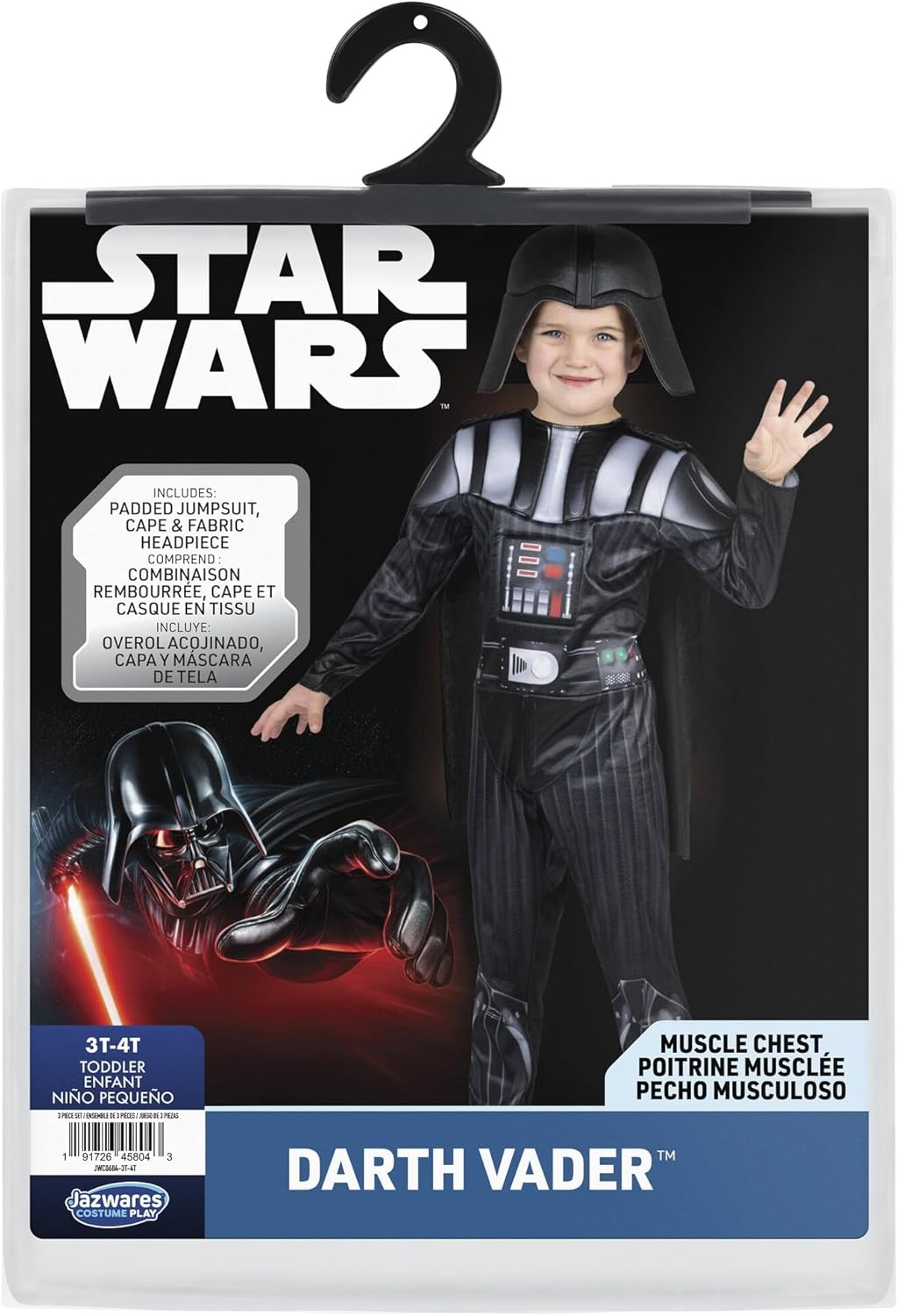 image:imageSTAR WARS Toddler Darth Vader Costume Boys Halloween Costume 3T4T Officially Licensed